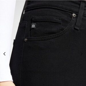 AG Farrah Skinny Ankle High Rise Jeans 28R Super Black Stretch